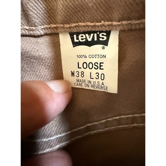 VTG. Levi's 545 Jeans Mens 36 Beige Denim Loose Straight‎ Pocketed Men 36X30. - Picture 5 of 12